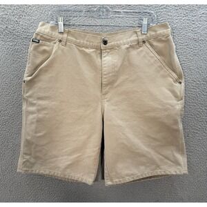 Sorel Shorts Mens 34x10 Tan Duck Canvas Carpenter Workwear Grunge Chore Barn
